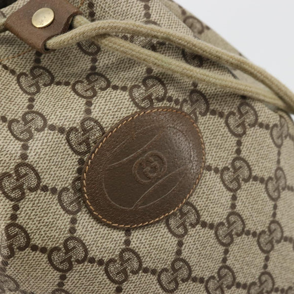 GUCCI GG Supreme Purse Pouch PVC Beige Gold 97 19 303 Auth 175322