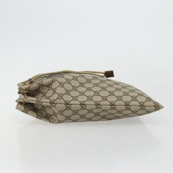GUCCI GG Supreme Purse Pouch PVC Beige Gold 97 19 303 Auth 175322