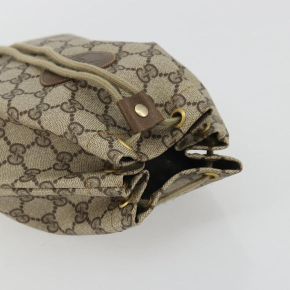 GUCCI GG Supreme Purse Pouch PVC Beige Gold 97 19 303 Auth 175322