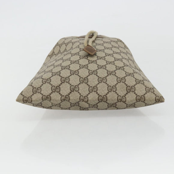 GUCCI GG Supreme Purse Pouch PVC Beige Gold 97 19 303 Auth 175322