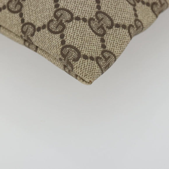 GUCCI GG Supreme Purse Pouch PVC Beige Gold 97 19 303 Auth 175322