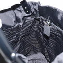 PRADA Hand Bag Nylon Black Silver Auth 175323-19