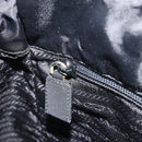 PRADA Hand Bag Nylon Black Silver Auth 175323-20