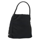 PRADA Hand Bag Nylon Black Silver Auth 175323-1