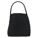 PRADA Hand Bag Nylon Black Silver Auth 175323-2