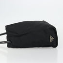 PRADA Hand Bag Nylon Black Silver Auth 175323-4