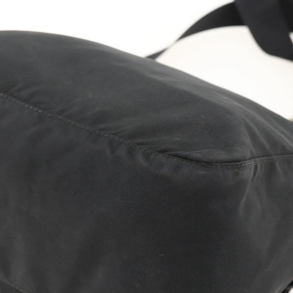 PRADA Shoulder Bag Nylon Black Silver Auth 175324