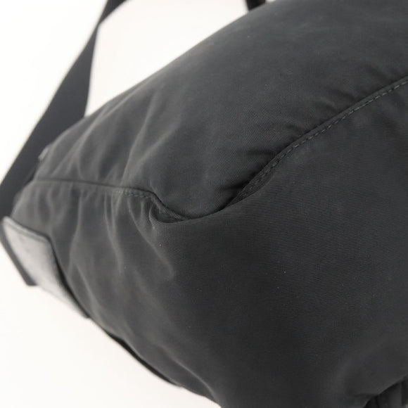 PRADA Shoulder Bag Nylon Black Silver Auth 175324