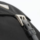 PRADA Shoulder Bag Nylon Black Silver Auth 175324-8