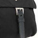 PRADA Shoulder Bag Nylon Black Silver Auth 175324-19