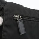 PRADA Shoulder Bag Nylon Black Silver Auth 175324-21