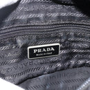 PRADA Shoulder Bag Nylon Black Silver Auth 175324-23