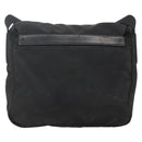 PRADA Shoulder Bag Nylon Black Silver Auth 175324-2