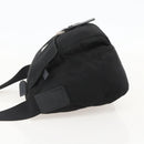 PRADA Shoulder Bag Nylon Black Silver Auth 175324-3