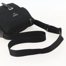 PRADA Shoulder Bag Nylon Black Silver Auth 175324-7