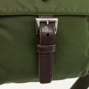 PRADA Shoulder Bag Nylon Green Silver Auth 175325-9