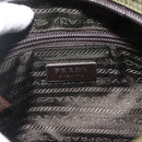 PRADA Shoulder Bag Nylon Green Silver Auth 175325-22