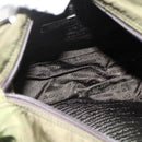 PRADA Shoulder Bag Nylon Green Silver Auth 175325-11