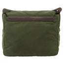 PRADA Shoulder Bag Nylon Green Silver Auth 175325-2