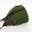 PRADA Shoulder Bag Nylon Green Silver Auth 175325-3