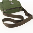 PRADA Shoulder Bag Nylon Green Silver Auth 175325-7