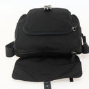 PRADA Shoulder Bag Nylon Black Silver Auth 175326-21