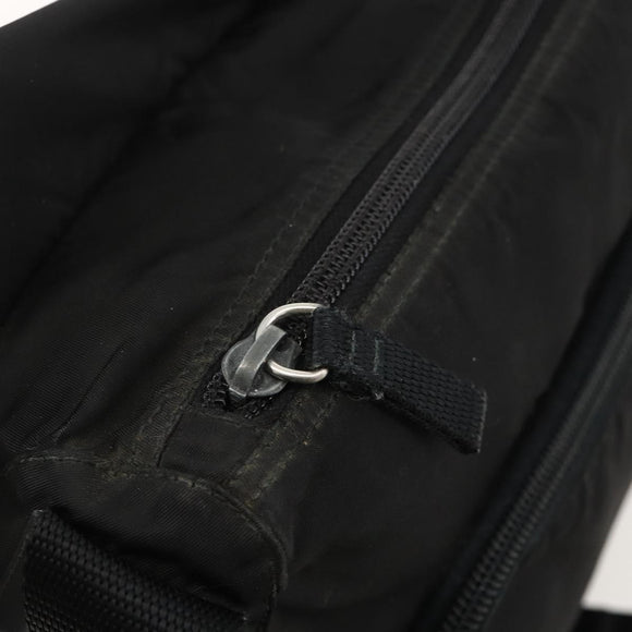 PRADA Shoulder Bag Nylon Black Silver Auth 175326