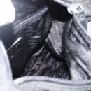PRADA Shoulder Bag Nylon Black Silver Auth 175326-24