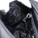 PRADA Shoulder Bag Nylon Black Silver Auth 175326-25