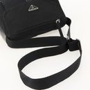 PRADA Shoulder Bag Nylon Black Silver Auth 175326-7