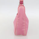 PRADA Hand Pouch Bag Nylon Pink Silver Auth 175327-3