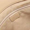 GUCCI Bamboo Hand Bag Leather Beige Silver 002 1016 Auth 175328-16
