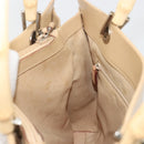GUCCI Bamboo Hand Bag Leather Beige Silver 002 1016 Auth 175328-19