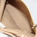 GUCCI Bamboo Hand Bag Leather Beige Silver 002 1016 Auth 175328-24