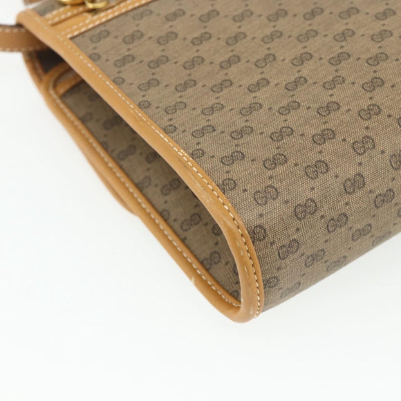 GUCCI Micro GG Supreme Shoulder Bag PVC Beige Gold 004 112 0264 Auth 175329