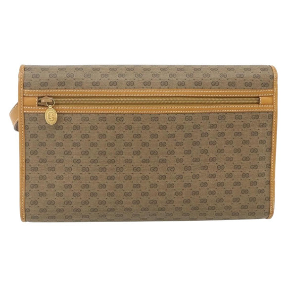 GUCCI Micro GG Supreme Shoulder Bag PVC Beige Gold 004 112 0264 Auth 175329
