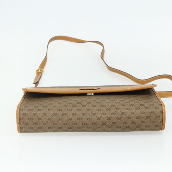 GUCCI Micro GG Supreme Shoulder Bag PVC Beige Gold 004 112 0264 Auth 175329