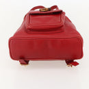 GUCCI Bamboo Backpack Leather Red Gold 003 2852 0030 0 Auth 175330-5