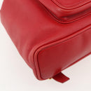 GUCCI Bamboo Backpack Leather Red Gold 003 2852 0030 0 Auth 175330-16