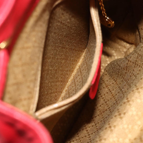 GUCCI Bamboo Backpack Leather Red Gold 003 2852 0030 0 Auth 175330