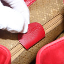 GUCCI Bamboo Backpack Leather Red Gold 003 2852 0030 0 Auth 175330-12