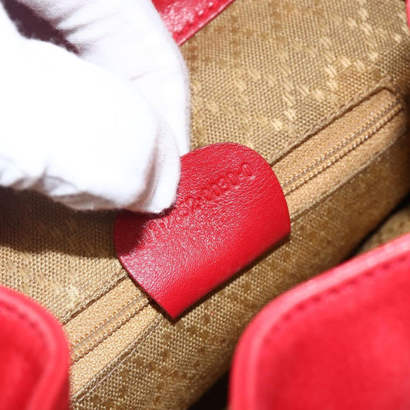 GUCCI Bamboo Backpack Leather Red Gold 003 2852 0030 0 Auth 175330