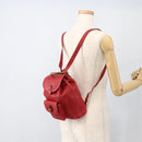 GUCCI Bamboo Backpack Leather Red Gold 003 2852 0030 0 Auth 175330-24