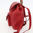 GUCCI Bamboo Backpack Leather Red Gold 003 2852 0030 0 Auth 175330-4