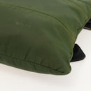 PRADA Shoulder Bag Nylon Green Silver Auth 175332-16