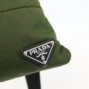 PRADA Shoulder Bag Nylon Green Silver Auth 175332-18