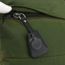 PRADA Shoulder Bag Nylon Green Silver Auth 175332-19