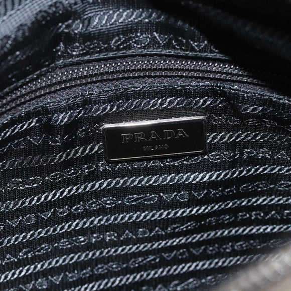 PRADA Shoulder Bag Nylon Green Silver Auth 175332
