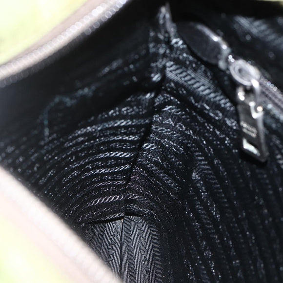 PRADA Shoulder Bag Nylon Green Silver Auth 175332