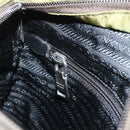 PRADA Shoulder Bag Nylon Green Silver Auth 175332-24